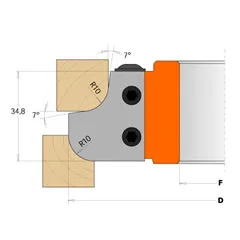 CMT 695 Nůž pro 694.007 - pár žiletek R15mm