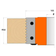 CMT 695 Nůž pro 694.008 - pár žiletek 49,6x11,9x1,5mm