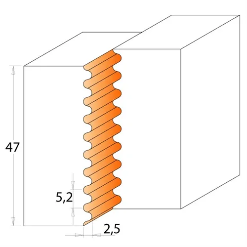 CMT 695 Nůž pro 694.008 - pár žiletek 49,6x11,9x1,5mm