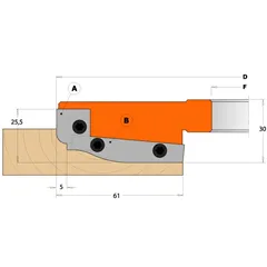 CMT 695 Nůž pro 694.013 - pár žiletek A 19,8x11,9x1,5mm