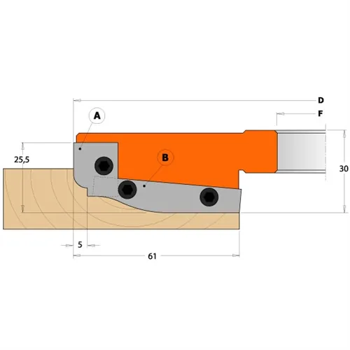 CMT 695 Nůž pro 694.013 - pár žiletek B 60x11,9x1,5mm