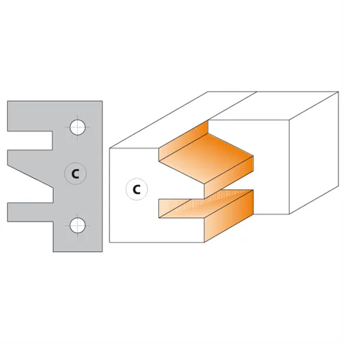 CMT 695 Nůž pro 694.014 - pár žiletek profil C 40x24,5x2mm