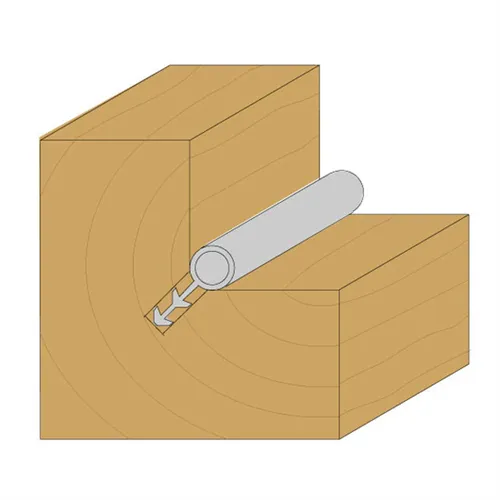 CMT 711 Fréza na okenní těsnění - D3x8 L76 S=6 HW