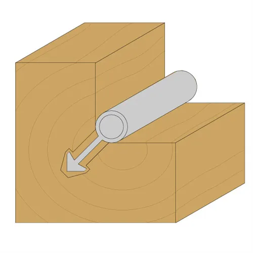 CMT 713 Fréza na okenní těsnění - D3x8 L70 S=6 HW