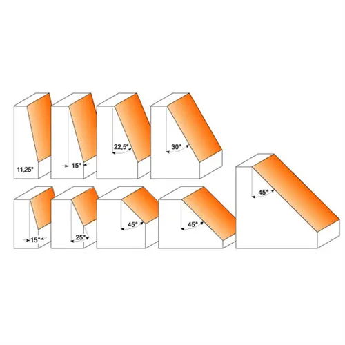 CMT Úhlová fréza s ložiskem - 45° D31,7x9,5 L53,7 S=6 HW