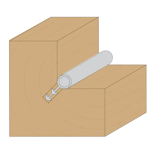 CMT Fréza na okenní těsnění - D3,2x12,7 L50,8 S=6,35 HW