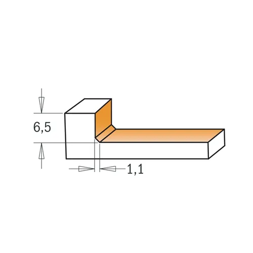 CMT Stopková fréza na plochy HW - D52x6,5 L83,5 S=12 Z6