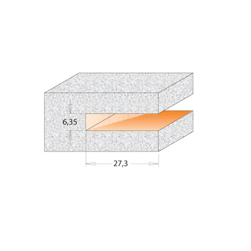 CMT Talířová drážkovací fréza na CORIAN - D92x6,35 H27,3 S=12 HW