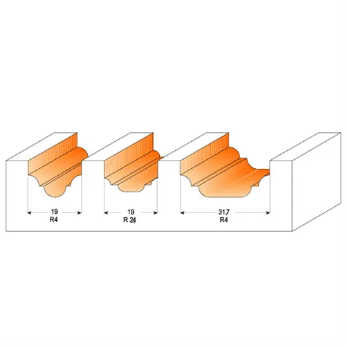 CMT Profilová fréza čelní - R4 D19x13 S=8 HW