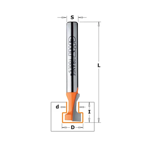 CMT Fréza na cylindrické drážky HW - D13,5x14 d8,6 L49 S=8 Z2, M8