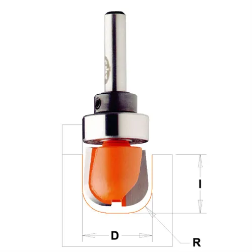 CMT Žlábková fréza - R6,4 D31,7x16 L60,4 S=12 HW s ložiskem