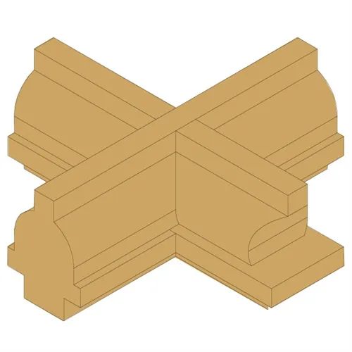 CMT Fréza na příčky prosklených dvířek - D22 I19 R10 profil B S=8 HW