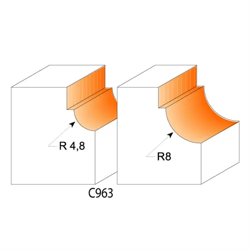 CMT Zaoblovací fréza vypouklá - R4,8 D25,4x11,5 S=8 HW