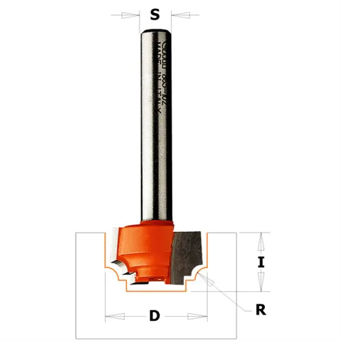 CMT Profilová fréza čelní klasická - R1,2 D12,7x12,7 d8,4 S=8 HW