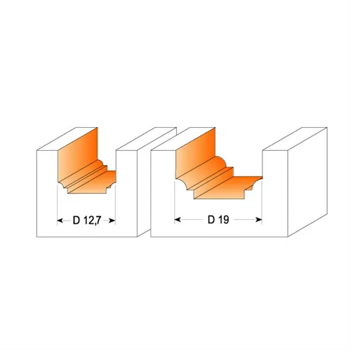 CMT Profilová fréza čelní klasická - R1,2 D12,7x12,7 d8,4 S=8 HW