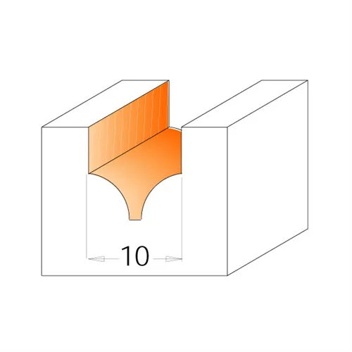CMT Profilová fréza čelní klasická - R5 D10x10 d1,3 S=8 HW