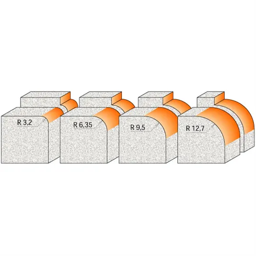 CMT Zaoblovací fréza na CORIAN - R3,2 D19,05 I12,7 S=12