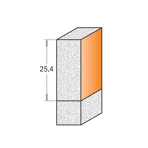 CMT Ořezávací fréza na CORIAN - D19,05x25,4 L78 S=12