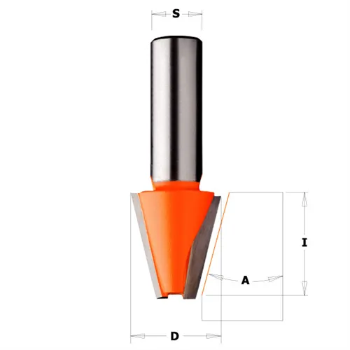 CMT Úhlová fréza na CORIAN - D23 I25,4 A15° S=12