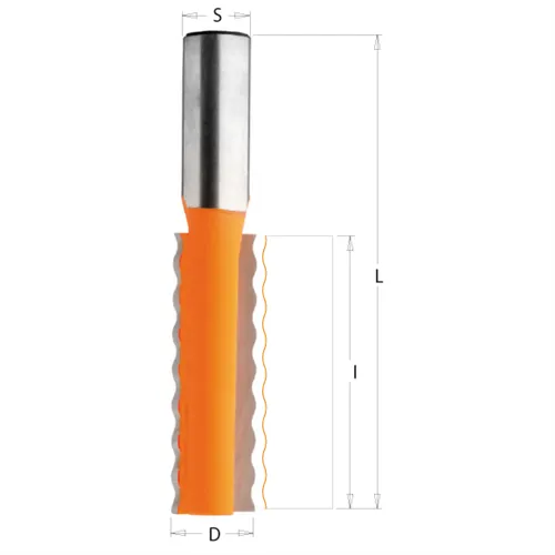 CMT Zvlněná fréza na CORIAN - R4,36 D15,87x51 S=12