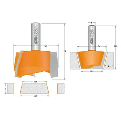 CMT Sada vyspravovací na CORIAN 2ks, S=12mm,D=47,5mm