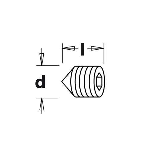 Šroub STEI Conical Point - M5x5 CMT