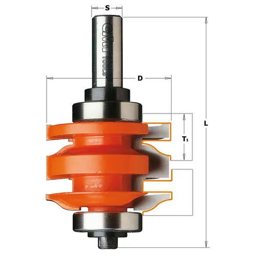 CMT Fréza pro rám výplně v jednom kuse - D50,8 t18-22 S=12 HW