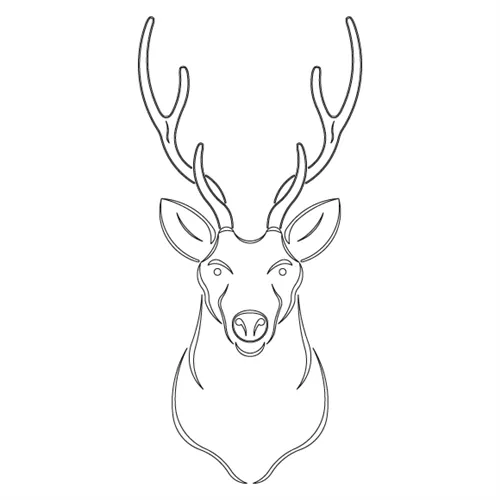 CMT Šablona na ornamenty na dvířka JELEN 394x190mm