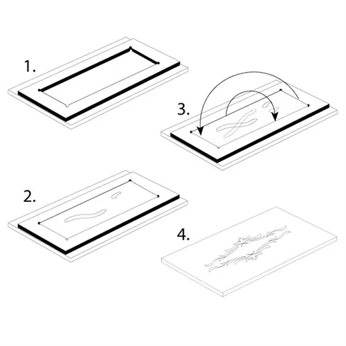 CMT Sada na ornamenty, fréza 3D S=8mm, šablona KLASIK s rámem
