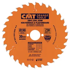 CMT Industrial Pilový kotouč na neželezné kovy a plasty - D190x2,6 d30 Z30 HW