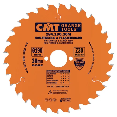 CMT Industrial Pilový kotouč na neželezné kovy a plasty - D190x2,6 d30 Z30 HW