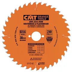CMT Industrial Pilový kotouč na neželezné kovy a plasty - D216x2,6 d30 Z40 HW