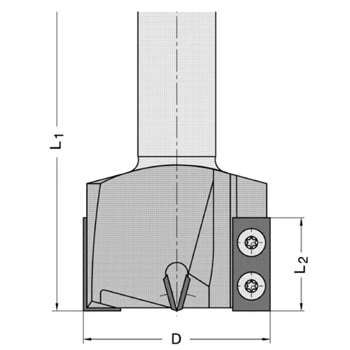 Srovnávací a falcovací fréza 1208 Z2+2 - D35 L90 S=25x55mm