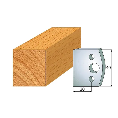 IGM profil 000 - pár nožů 40x4mm SP
