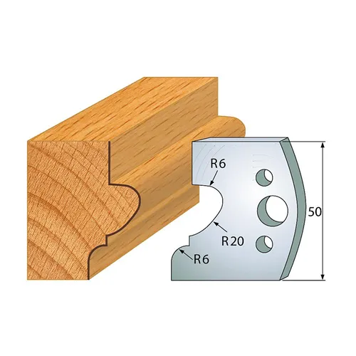 IGM profil 505 - pár nožů 50x4mm SP