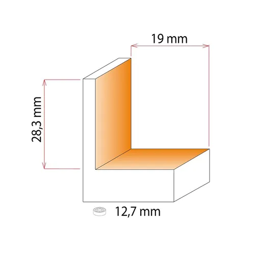 IGM F049 Velká falcovací fréza - H16 D50,8x28,3 L87 S=12 HW
