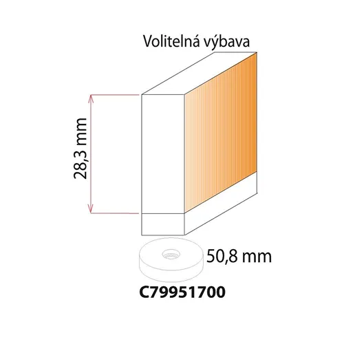 IGM F049 Velká falcovací fréza - H16 D50,8x28,3 L87 S=12 HW