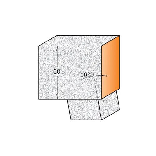 IGM F052 Ořezávací žiletková fréza s kónickým ložiskem na CORIAN - D22x30 A10° L83 S=12
