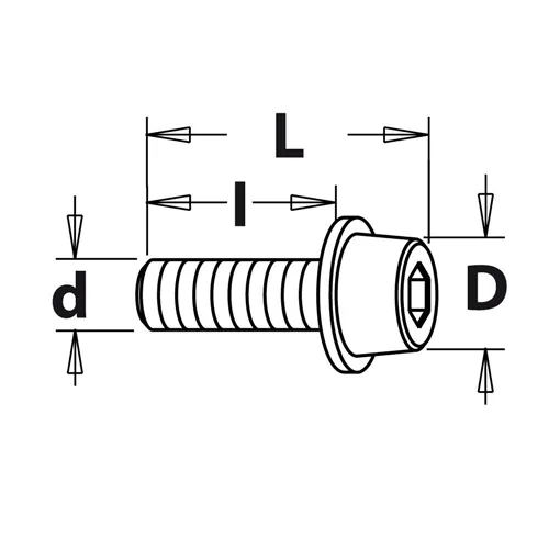 Šroub TCEI washer - 3,2Wx9,5x12,7 D7 IGM