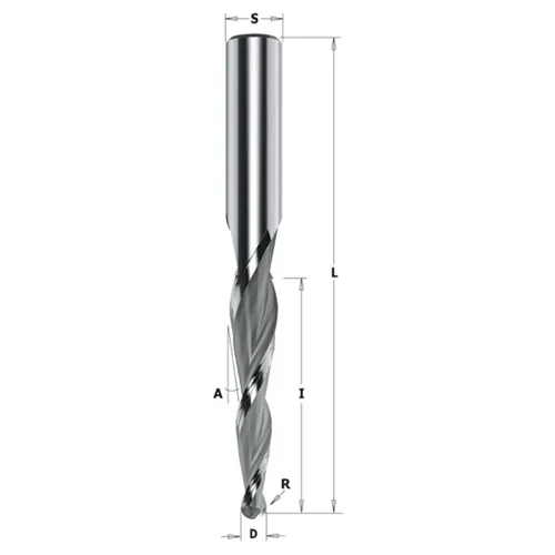IGM F152 Řezbářská kuželová spirálová fréza HWM - D1,6x30 R0,8 A5,5° L80 S=8 Z3
