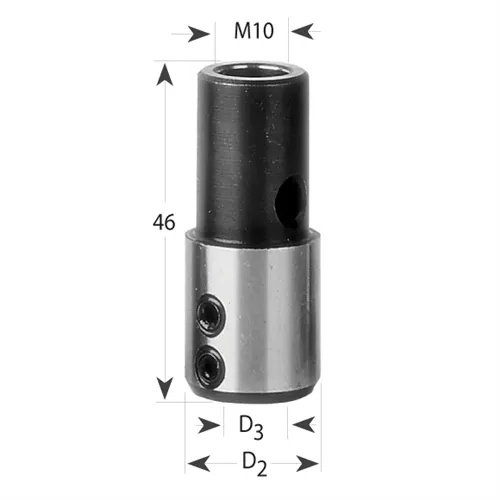 Upínací pouzdro 359 s vnitřním závitem M10 - pro vrták S10, D19,5x46 M10 L