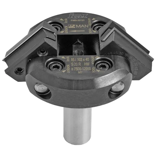 IGM Stavitelná úhlová CNC fréza HW - D85x39,5 Dmax102 L92 S=20 Z2