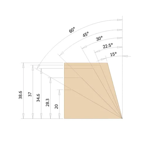 IGM Stavitelná úhlová CNC fréza HW - D85x39,5 Dmax102 L92 S=20 Z2