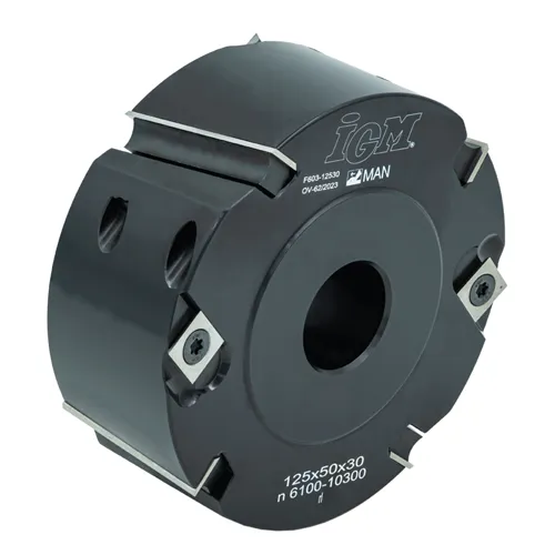 IGM F603 Falcovací fréza šikmé zuby MAN - D125x50 d30 Z4 V4 ALU