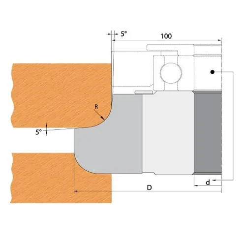 Nůž pro F612-308 - R6 25x23x2mm