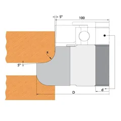 Nůž pro F612-150 - R15 35x30x2mm