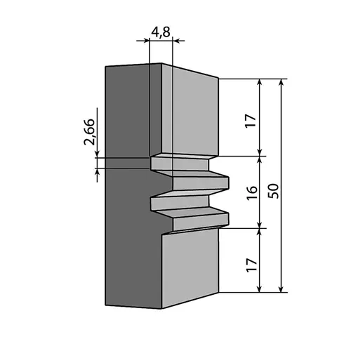 Profilový nůž pro F620 - 50x24x2mm