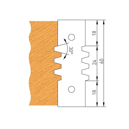 Profilový nůž pro F620 - 60x24x2mm