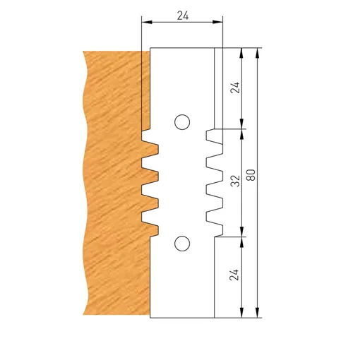 Profilový nůž pro F620 - 80x24x2mm