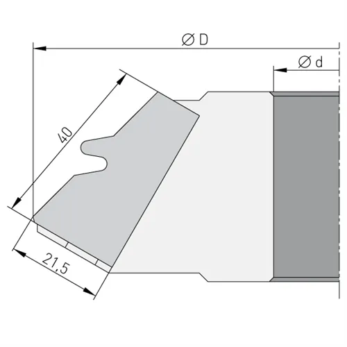 Profilový nůž 40x21,5x2mm pro F623-140